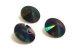 12mm Swarovski rivoli - crystal rainbow darkfld